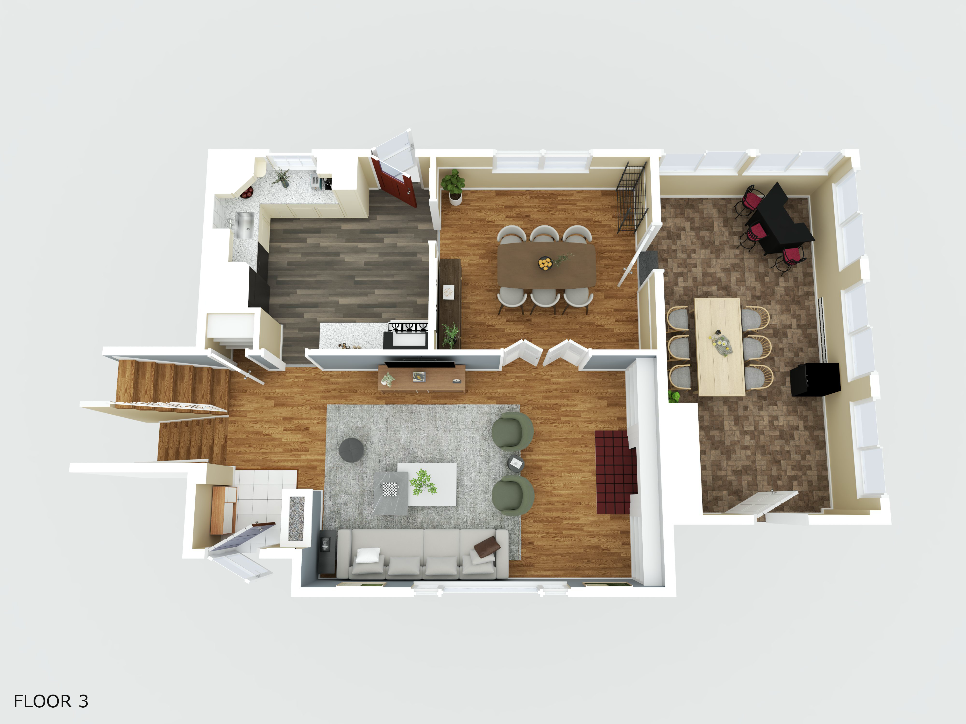 3D Floor Plan — Level 3